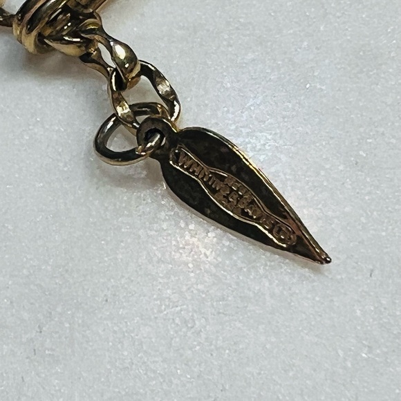 Vintage Whiting & Davis Textured Goldtone Bead Collar Necklace- 15" to 17" - 7mm - Picture 2 of 5